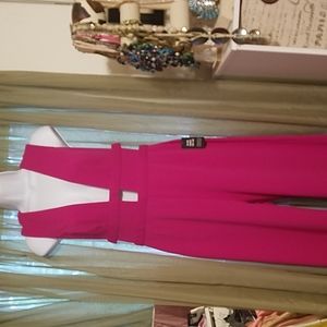 Express pink cutout jumpsuit